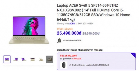 5 mẫu laptop tầm 20 - 25 triệu đồng đang được giảm giá tốt dịp Tết - 4