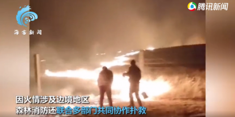 Thảo nguyên bùng cháy ngùn ngụt ở Mông Cổ hóa rồng lửa tấn công Trung Quốc - Ảnh 2.