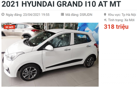 Giá xe ô tô Hyundai cuối tháng 4/2021 thấp nhất chỉ 315 triệu đồng - Ảnh 1.