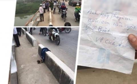 Để lại mảnh giấy nhắn chồng nuôi con, người phụ nữ nghi nhảy cầu tự tử - Ảnh 2.