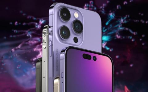 iPhone 14 rò rỉ hình ảnh concept màu tím mới cực hút mắt - Ảnh 1. iPhone 14 rò rỉ hình ảnh concept màu tím mới cực hút mắt - Ảnh 1.