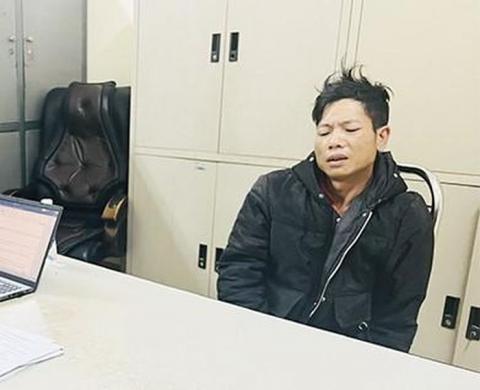 Lò Văn Ngân tại cơ quan công an. Ảnh: Công an cung cấp