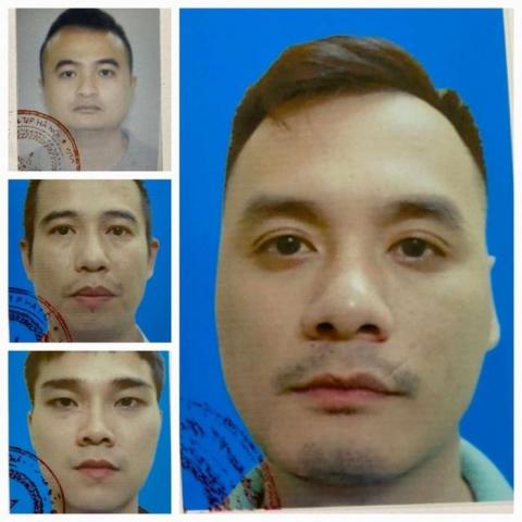 Bị can cầm đầu Trần Xuân Minh (bìa phải) cùng các bị can khác. Ảnh: T. Hiền