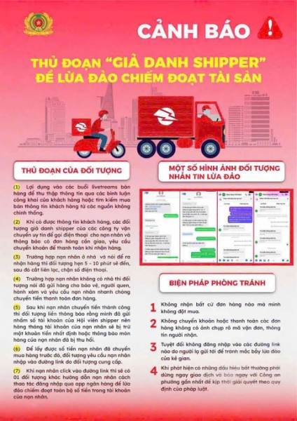 Cảnh giác thủ đoạn giả danh là shipper để lừa đảo chiếm đoạt tài sản