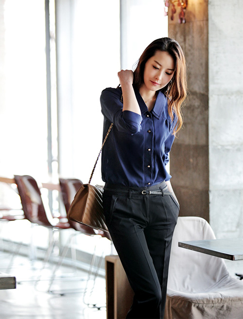 Sơ mi dài tay thanh lịch cho ngày đầu thu