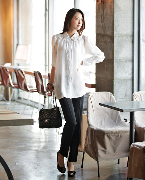 Sơ mi dài tay thanh lịch cho ngày đầu thu