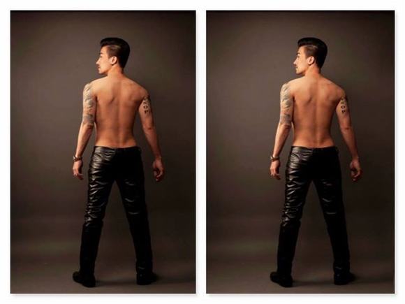 hotboy Kenny Sang, Kenny Sang, Kenny Sang khoe than hinh nong bong,