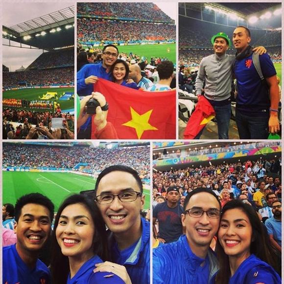 vo chong Tang Thanh Ha tren san Brazil,vo chong Tang Thanh Ha co vu world cup, vo chong Tang Thanh Ha, Tang Thanh Ha, Ha Tang