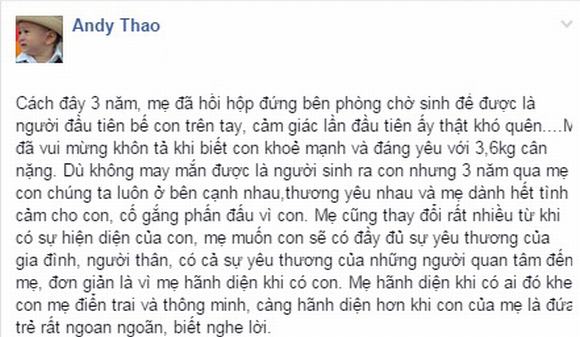 thanh thao, bup be thanh thao, ca si thanh thao, con trai thanh thao, be jacky, con trai thuy anh, con ngo kien huy, ngo kien huy