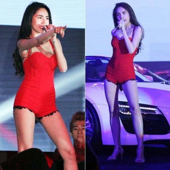 Bà xã Công Vinh giống như thỏi nam châm hút mọi ánh nhìn.