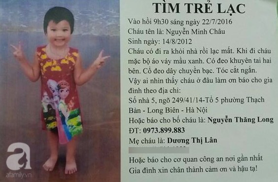 Mẹ của bé gái 4 tuổi mất tích bí ẩn gần 1 năm ở Hà Nội: Tôi tin là con vẫn sống khỏe mạnh - Ảnh 4. Mẹ của bé gái 4 tuổi mất tích bí ẩn gần 1 năm ở Hà Nội: Tôi tin là con vẫn sống khỏe mạnh - Ảnh 4.