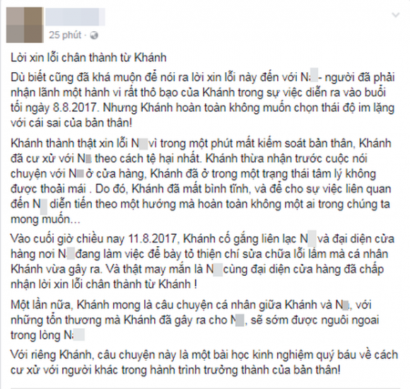 Khánh Casa trực tiếp xin lỗi nữ nhân viên đang mang thai và thừa nhận hành động sai trái của mình - Ảnh 2. Khánh Casa trực tiếp xin lỗi nữ nhân viên đang mang thai và thừa nhận hành động sai trái của mình - Ảnh 2.