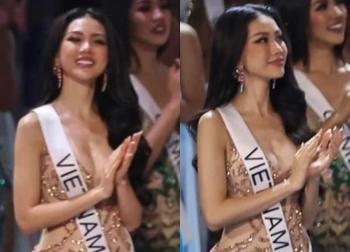 Rộ ảnh Bùi Quỳnh Hoa trên sân khấu Miss Universe sau khi trượt Top 20, biểu cảm gây chú ý