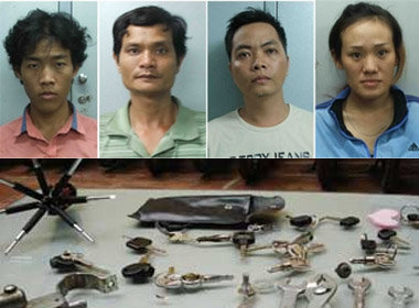 Băng nhóm chuyên trộm cắp xe máy sa lưới