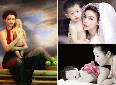  Khoảnh khắc ngọt ngào về tình mẫu tử của sao Việt