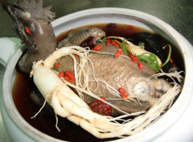 Gà ác hầm sâm quy: Thuốc quý cho chị em