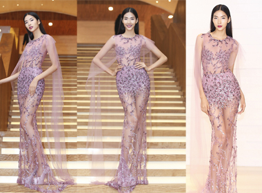 Hoàng Thùy diện váy xuyên thấu táo bạo 