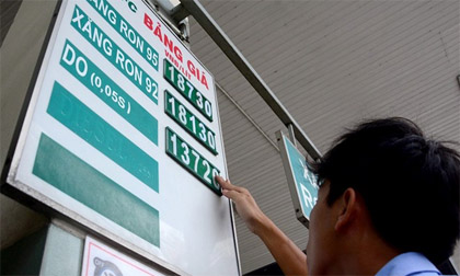 Giá xăng tăng từ 15h