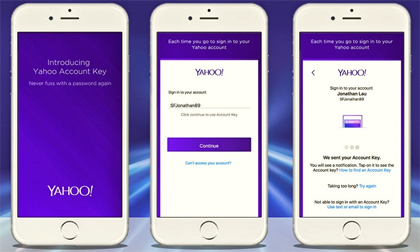Yahoo muốn loại bỏ mật khẩu cho email