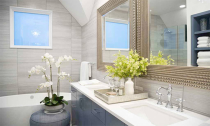 Phòng tắm đẹp mướt mắt nhờ trang trí bằng cây xanh