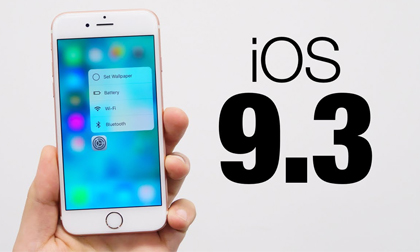 Apple phát hành iOS 9.3 cho iPhone 4S trở lên