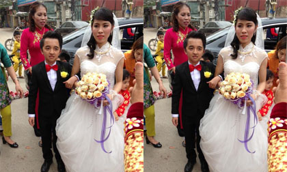 Đám cưới của cặp đôi đũa lệch 'Dũng khổng lồ' và 'Bảo Bảo tí hon' gây sốt mạng