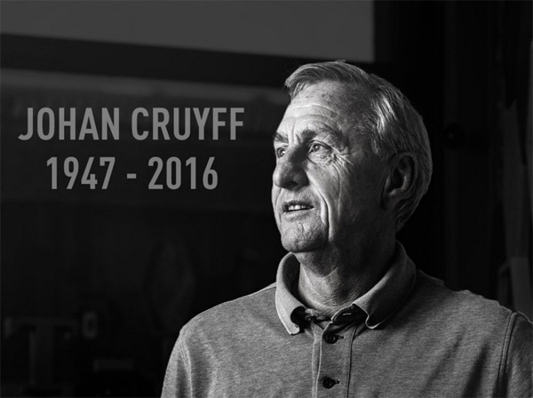 Huyền thoại bóng đá Johan Cruyff qua đời vì ung thư phổi