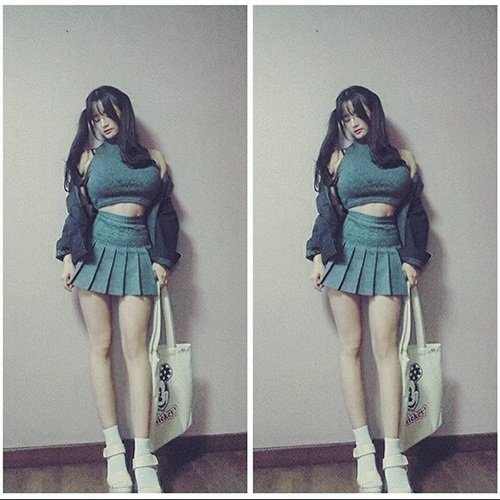 Cô giáo Hàn Quốc nổi tiếng vì có vòng một nóng bỏng
