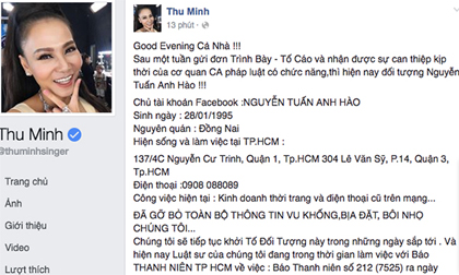 Thu Minh khởi kiện vụ tố vợ chồng cô lừa đảo, 'trốn chui trốn nhủi'