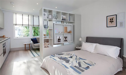 Phòng ngủ vừa đẹp vừa tiện với những cách ngăn phòng rất hợp lý