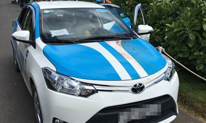 Tài xế taxi cướp tài sản, hất nữ hành khách lên nắp ca-pô