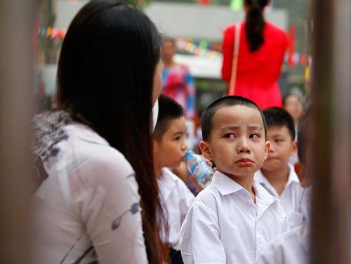 Những hình ảnh ngộ nghĩnh của trẻ nhỏ ngày đầu tới lớp - 4