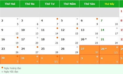 Đã có lịch nghỉ Tết Nguyên đán Đinh Dậu 2017