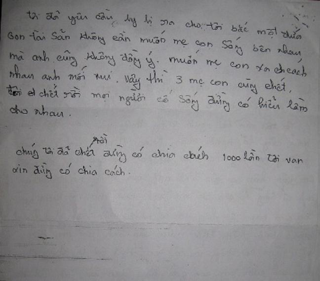 Buc thu cuoi cuoc doi cua co dau Viet om 2 con nhay lau tu tu o Han Quoc