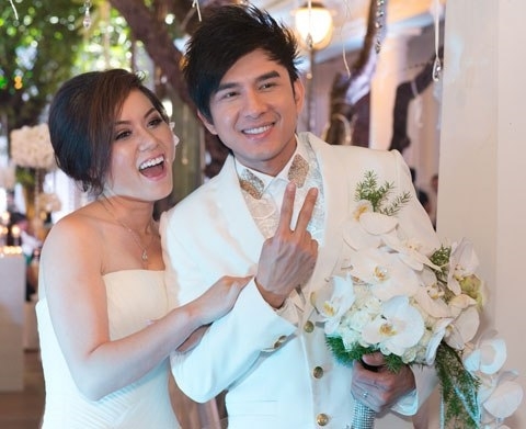 Hinh anh hanh phuc nhat sau ba nam dam cuoi cua Dan Truong va nu doanh nhan