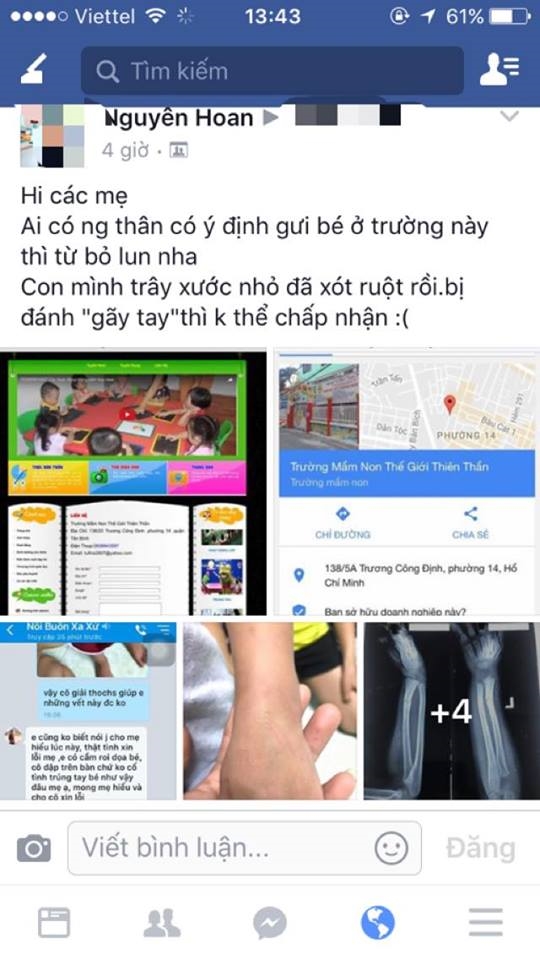 Be trai 3 tuoi di hoc mau giao bi co giao danh gay tay