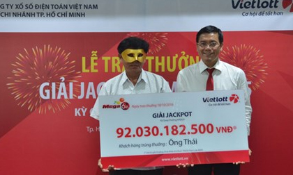 Không có chuyện thu hồi giải xổ số 92 tỷ đồng