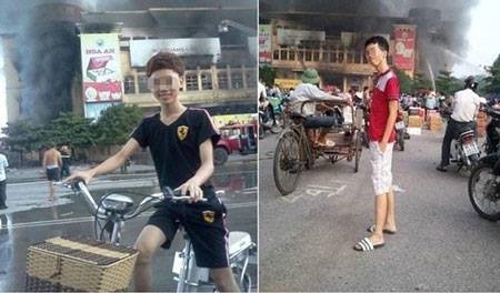 Chang trai than nhien chup selfie ben ngoi nha dang chay hinh anh 2