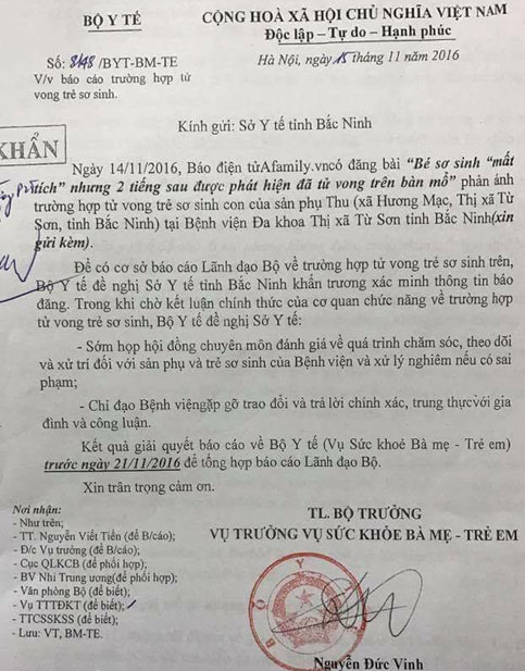 san phu bi cat tu cung, thai nhi tu vong: da co nguyen nhan thai nhi tu vong - 1