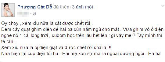 Cát Phượng bị điện giật  2