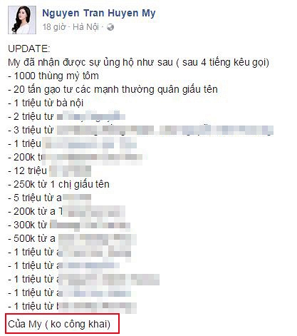 Á hậu Huyền My ủng hộ miền Trung  2