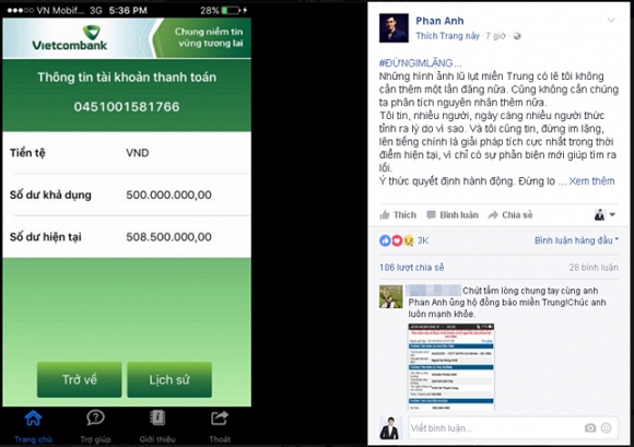 MC Phan Anh ủng hộ miền Trung 0