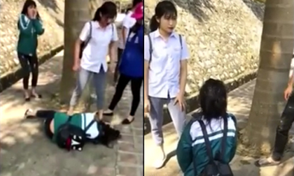 Xôn xao clip nữ sinh Yên Bái đánh bạn dã man trước sự dửng dưng của những người chứng kiến