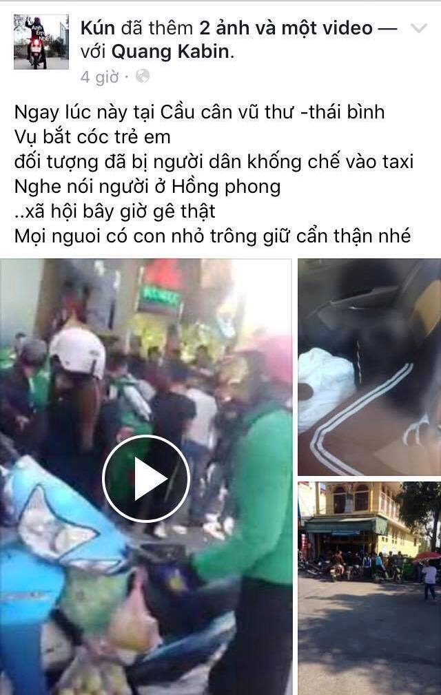   Thông tin trên trang Facebook cá nhân có tên Kún đăng tải từ trưa 1/12 gây hoang mang dư luận.  