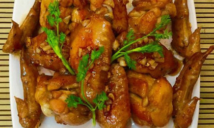 Xiêu lòng gà chiên mắm tỏi thơm ngon