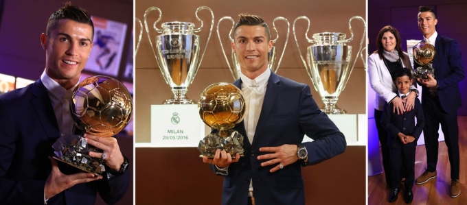 Quả bóng vàng 2016 đã xướng tên Cristiano Ronaldo.