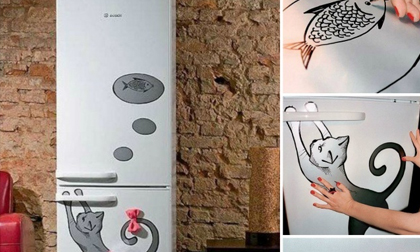 Hô biến tủ lạnh thành đồ trang trí tuyệt đẹp trong phòng bếp