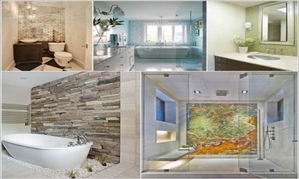 Những ý tưởng trang trí tường phòng tắm đầy ấn tượng