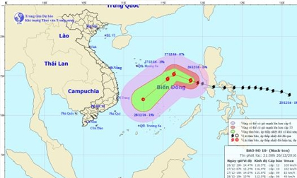Bão số 10 diễn biến phức tạp, áp sát quần đảo Hoàng Sa