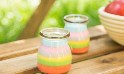 Trổ tài làm bánh pudding cầu vồng đẹp mắt ai cũng mê